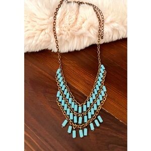 Turquoise Tribal Boho Necklace